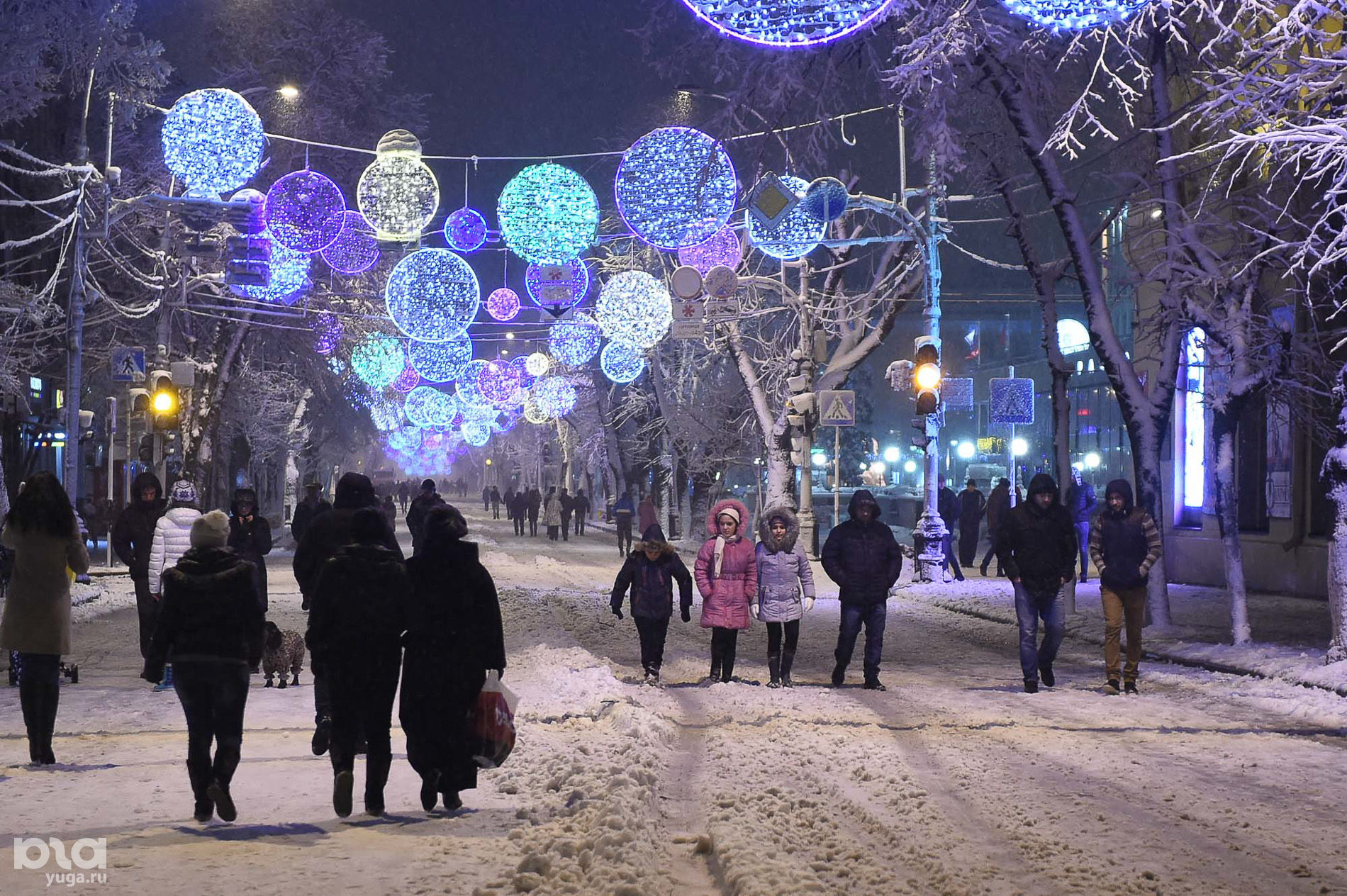 Улицы Краснодара зимой