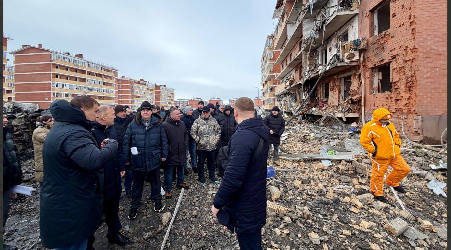 Последствия атаки БПЛА в ауле Новая Адыгея &copy;&nbsp;Скриншот фото из телеграм-канала Мурата Кумпилова