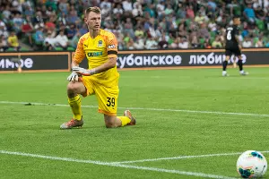 Матвей Сафонов. Матч «Краснодар» — «Сочи», Краснодар, 27 июля 2019 года &copy;&nbsp;Фото Елены Синеок, Юга.ру