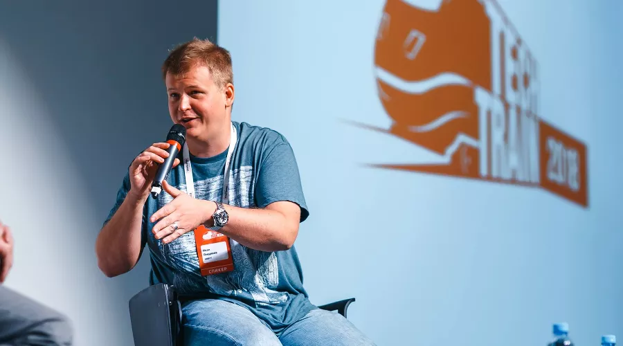 Иван Ямщиков на фестивале TechTrain, сентябрь 2018 года &copy;&nbsp;Фото предоставлено организаторами фестиваля