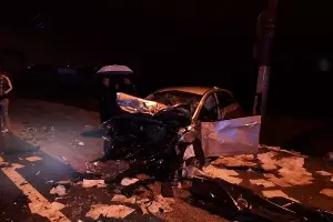 ДТП под Новороссийском &copy;&nbsp;Фото пресс-службы ГУ МВД по Краснодарскому краю