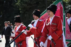 Парад казаков в Краснодаре &copy;&nbsp;Фото Елены Синеок, Юга.ру