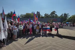 Митинг в поддержку президента и вооруженных сил РФ в Краснодаре &copy;&nbsp;Фото Иолины Грибковой, Юга.ру