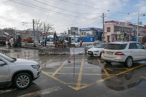 В Краснодаре начали строить трамвайную линию на улице Московской &copy;&nbsp;Фото Дмитрия Пославского, Юга.ру