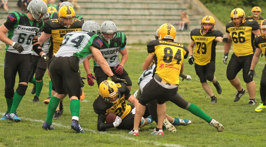 Матч по американскому футболу «Краснодарские бизоны» — «Ставропольские камни»  © Фото пресс-службы КАФ «Краснодарские бизоны»