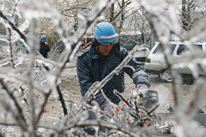 Ликвидация последствий ледяного дождя в Краснодаре &copy;&nbsp;Влад Александров, ЮГА.ру