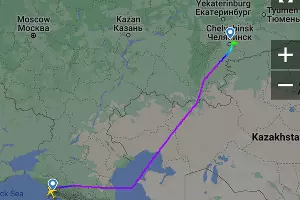  &copy;&nbsp;Скриншот www.flightradar24.com/data/flights/dp323#32cdb360