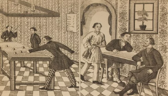 «Два крестьянина вошедши в трактир…» (1894) &copy;&nbsp;Русская народная картинка-лубок, общественное достояние