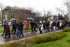 Акция сторонников Навального в Краснодаре &copy;&nbsp;Фото Елены Синеок, Юга.ру