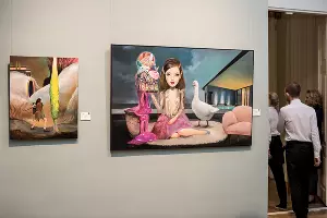 Выставка аукциона MOST, слева направо Treeball и Together, Валерий Лимонадов &copy;&nbsp;Фото Елены Синеок, Юга.ру