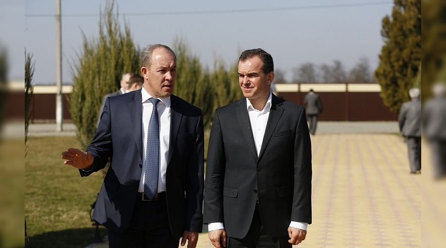 Вениамин Кондратьев в Мостовском районе © Фото пресс-службы администрации Краснодарского края