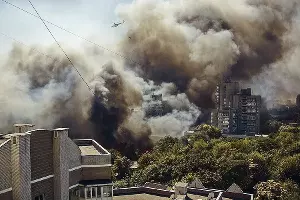 Пожар в центре Ростова &copy;&nbsp;Фото со страницы instagram.com/henry_boatman/