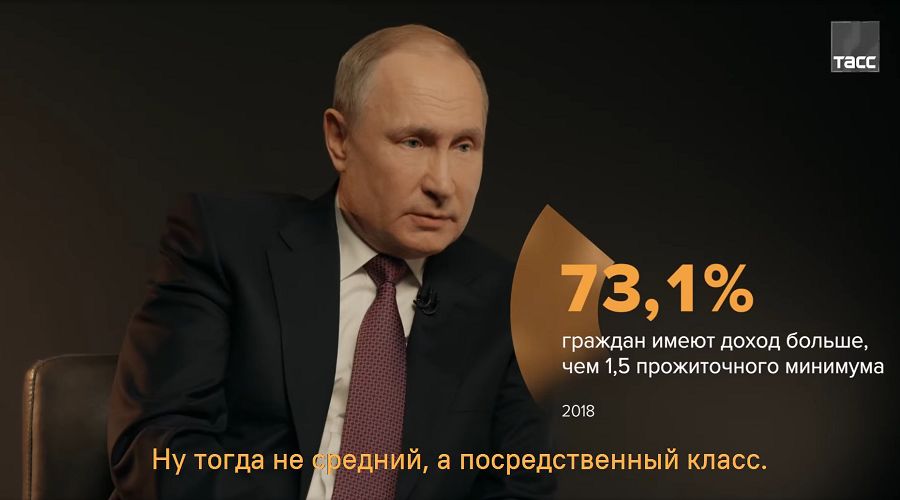  © Скриншот интервью Владимира Путина с сайта putin.tass.ru