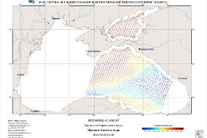 Карта значений скорости и направления приводного ветра в Черном и Азовском морях © Карта с сайта planeta.infospace.ru/