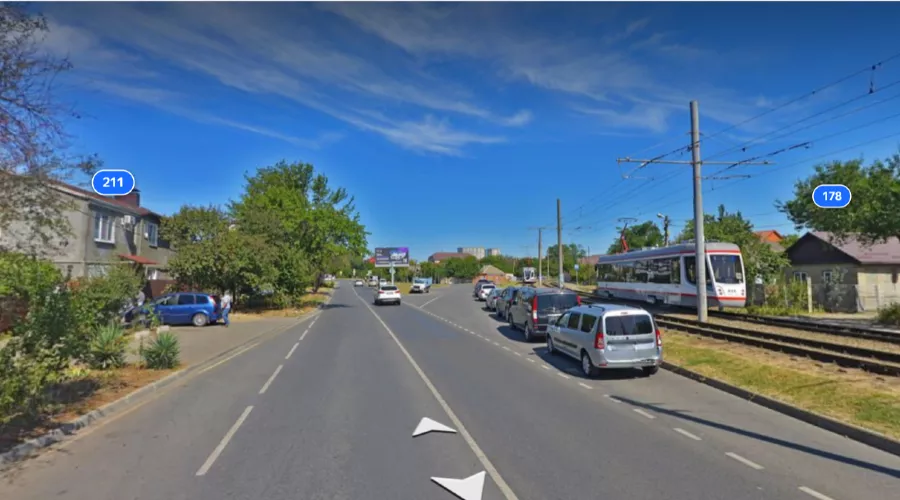 улица Садовая, Краснодар &copy;&nbsp;Скриншот страницы сервиса &laquo;Яндекс Карты&raquo;, 2025 год