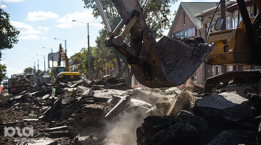 Ремонт улицы Тургенева в Краснодаре © Фото Елены Синеок, Юга.ру
