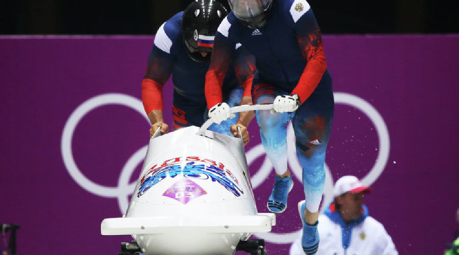 Александр Зубков и Алексей Воевода на Олимпиаде-2014 © РИА Новости