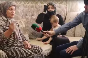 Хутмат Давлетмирзаева, мать Мадины Умаевой &copy;&nbsp;Скриншот видео, vk.com/kpstav