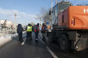 В Краснодаре начали строить трамвайную линию на улице Московской &copy;&nbsp;Фото Дмитрия Пославского, Юга.ру