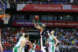 Матч 1/4 финала Единой лиги ВТБ «Локомотив-Кубань» — УНИКС © Фото пресс-службы ПБК «Локомотив-Кубань»