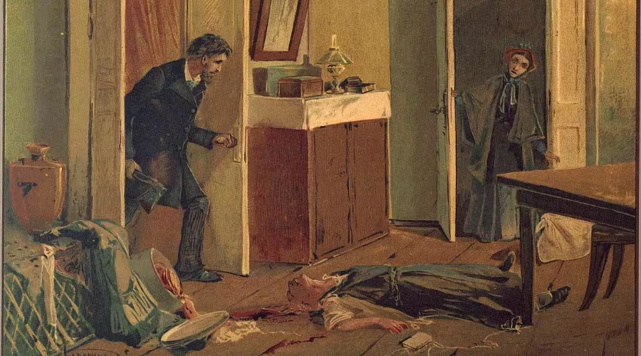 Иллюстрация к «Преступлению и наказанию», Н.Н. Каразин &copy;&nbsp;Изображение находится в общественном достоянии