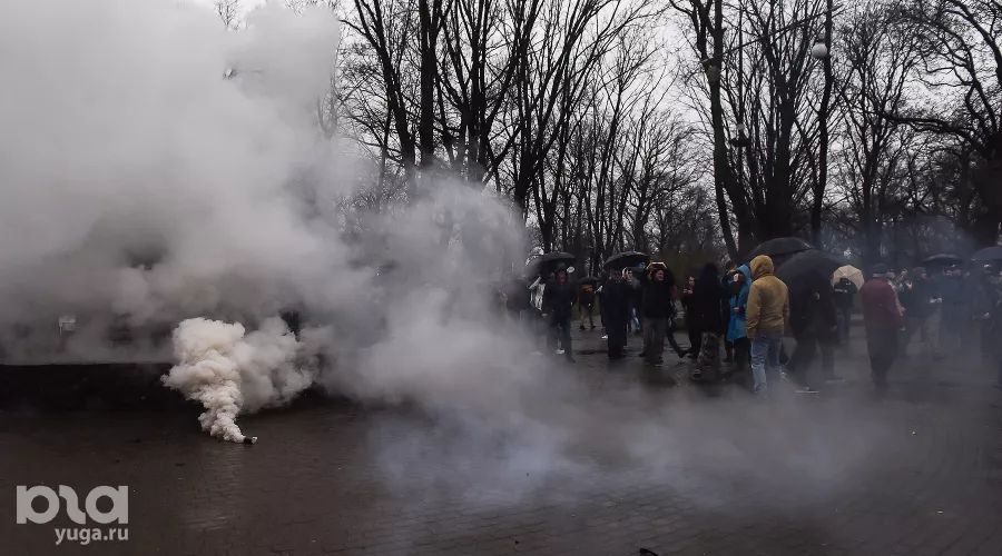 Акция сторонников Навального в Краснодаре &copy;&nbsp;Фото Елены Синеок, Юга.ру