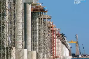 Строительство Крымского моста &copy;&nbsp;Фото инфоцентра &laquo;Крымский мост&raquo;, most.life