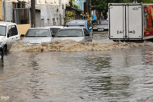 Ливень в Краснодаре &copy;&nbsp;Фото Михаила Ступина, Юга.ру
