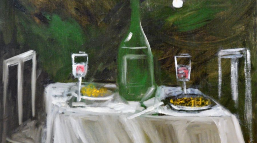 Картина «Ночной диалог», художник Павел Бабенко © Скриншот с сайта «Арт-мост»