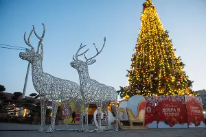 Новогодняя ярмарка в торговом квартале «Центр города» в Краснодаре &copy;&nbsp;Фото Елены Синеок, Юга.ру