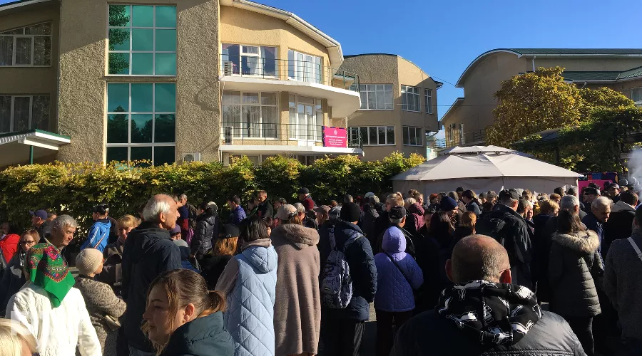 Мигранты из Херсонской области в Анапе &copy;&nbsp;Фото Александра Гончаренко, Юга.ру