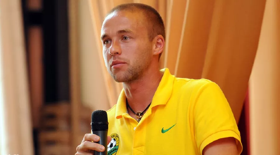 Владислав Кулик на встрече "Кубани" с болельщиками &copy;&nbsp;Елена Синеок. ЮГА.ру