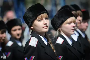 Парад казаков в Краснодаре &copy;&nbsp;Фото Елены Синеок, Юга.ру