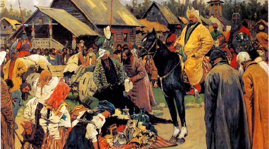 Картина Сергея Иванова «Баскаки», 1909 год (художественный вымысел) &copy;&nbsp;Изображение является общественным достоянием