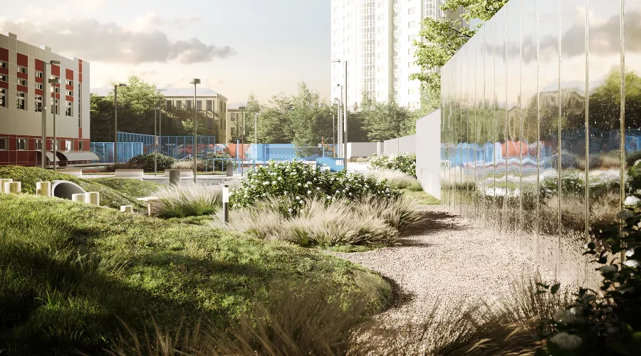  &copy;&nbsp;Изображение рендера архитектурного бюро Megabudka, предоставлено пресс-службой СК &laquo;Неометрия&raquo;