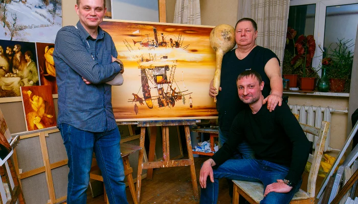 Продюсер Алексей Двоеглазов, художник Сергей Воржев, режиссер Игорь Гаркушенко  &copy;&nbsp;Фото Дениса Яковлева, Юга.ру