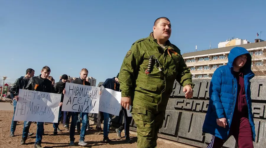 Семен Бойков на антикоррупционной акции сторонников Навального в Чите, 26 марта 2017 года &copy;&nbsp;Фото Ксении Зиминой, ИА &laquo;Чита.Ру&raquo;