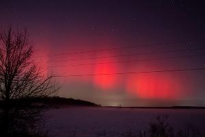 Северное сияние в Горячем Ключе &copy;&nbsp;Фото Андрея Иванова