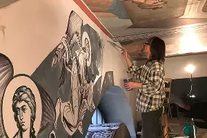 Вячеслав Толмачев за работой &copy;&nbsp;Фото Романа Мартыненко