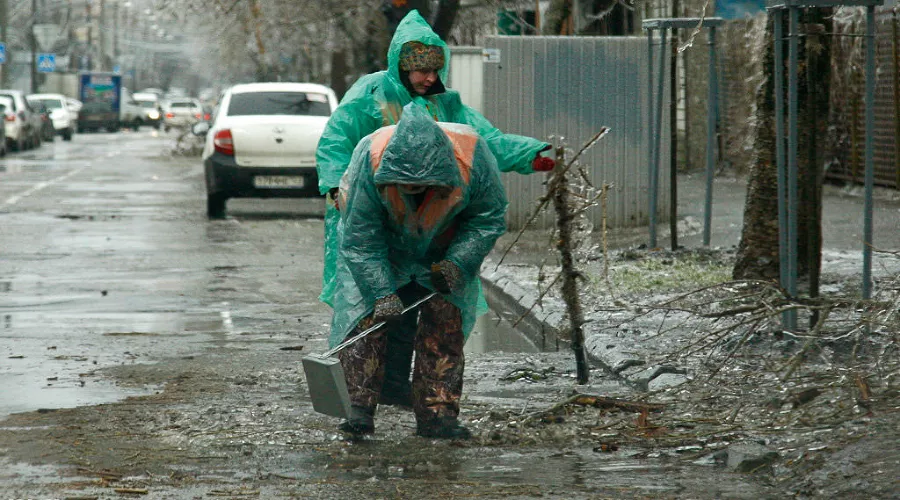 Последствия ледяного дождя в Краснодаре &copy;&nbsp;Влад Александров, ЮГА.ру