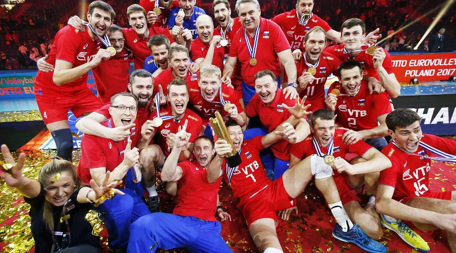 Мужская сборная России по волейболу выиграла чемпионат Европы &copy;&nbsp;Фото пресс-службы Всероссийской федерации волейбола