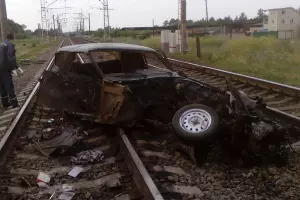 ДТП на переезде ст. Мирская &copy;&nbsp;Фото пресс-службы СКЖД