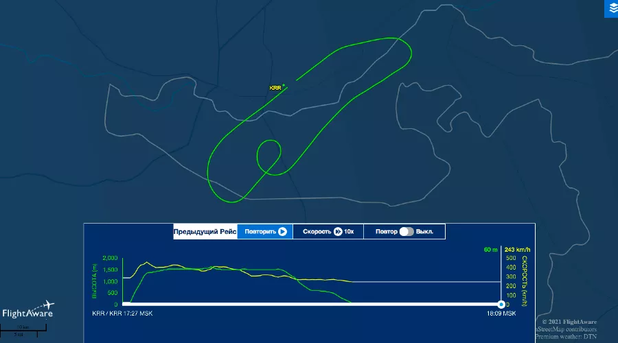  &copy;&nbsp;Скриншот с сайта flightaware.com