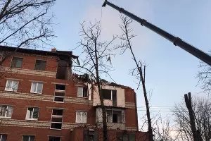 Работы в доме на ул. Славянской, 75 &copy;&nbsp;Фото пресс-службы администрации Краснодара