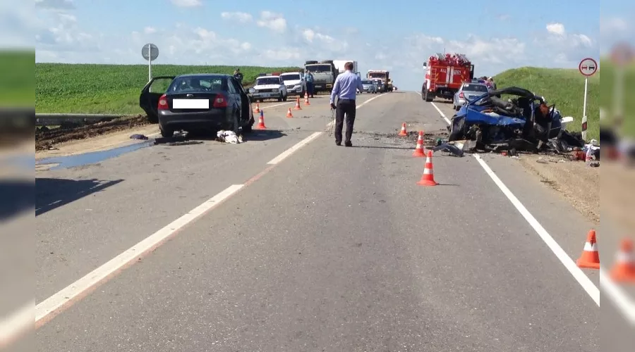 Место происшествия &copy;&nbsp;Фото ОПБДД УГИБДД по Ставропольскому краю