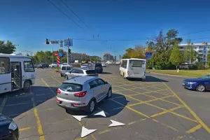 Офицерская улица/ Ростовское шоссе, Краснодар &copy;&nbsp;Скриншот страницы сервиса &laquo;Яндекс Карты&raquo;, 2025 год