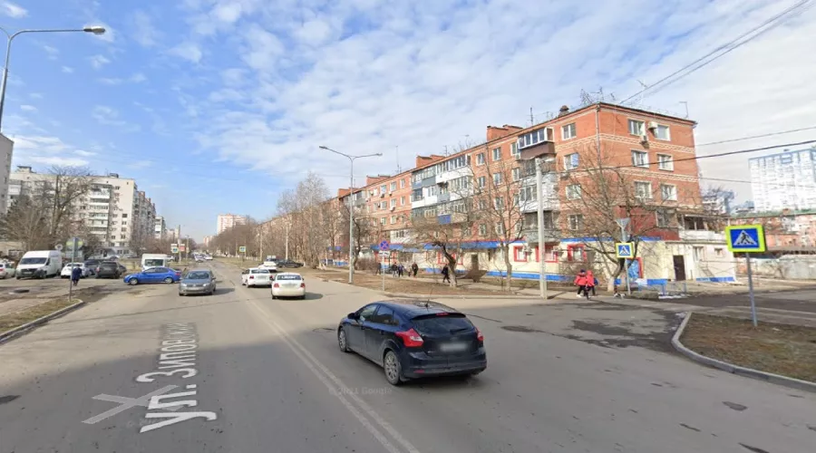 Уго улиц Зиповской и Байбакова в Краснодаре &copy;&nbsp;Скриншот сайта Maps.google.com