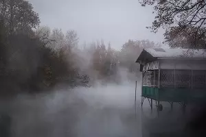 Туман в парке «Солнечный остров» &copy;&nbsp;Фото Елены Синеок, Юга.ру
