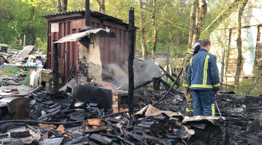 Место пожара в Геленджике © Фото пресс-службы СКР по Краснодарскому краю