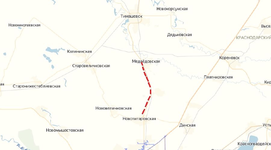 Примерное указание участка, который планируют реконструировать © Скриншот сервиса «Яндекс. Карты»